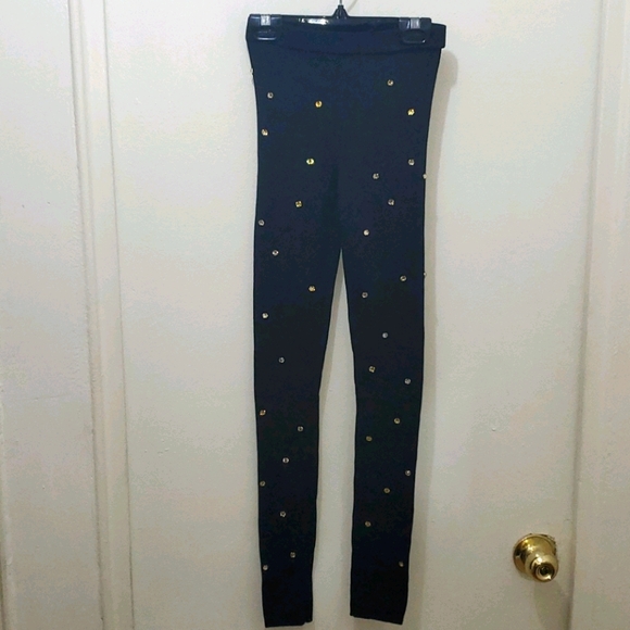 🆕 SONIA RYKIEL x H&M - BLACK JEWELED LEGGINGS - Picture 2 of 7